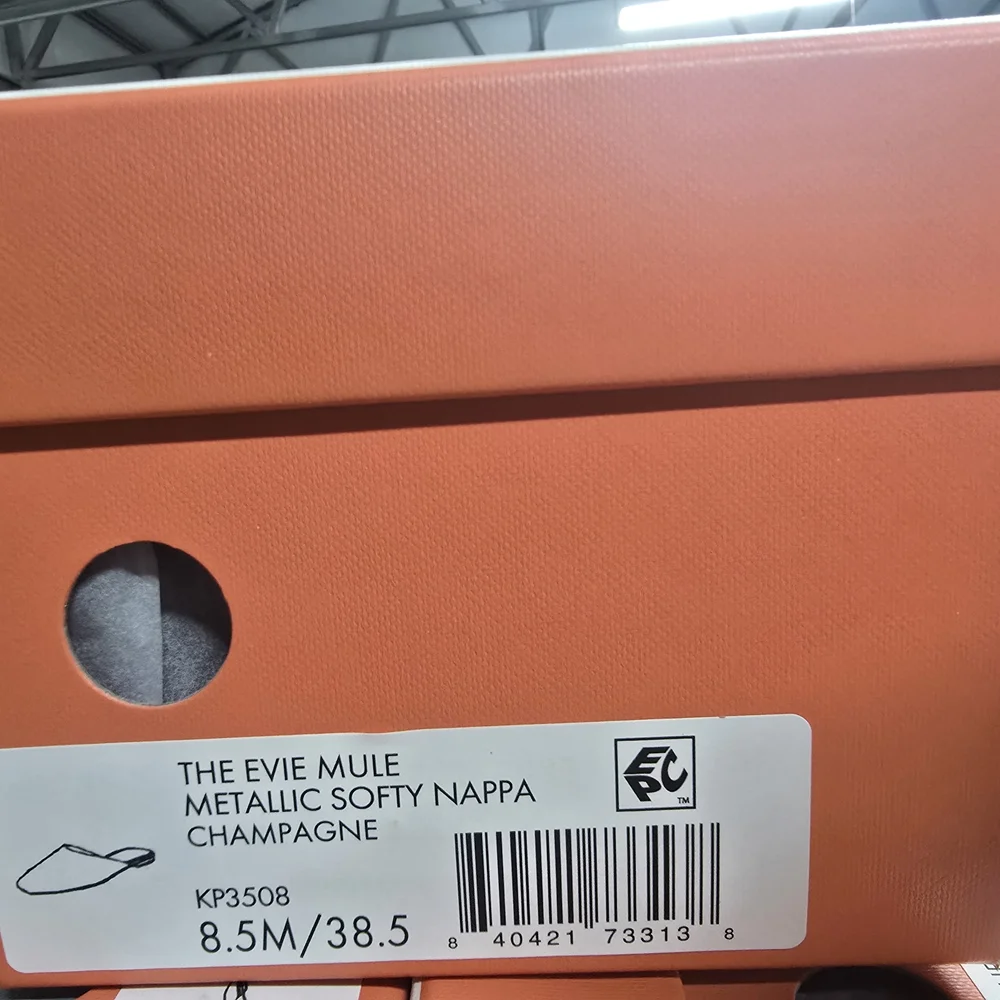 Size 8.5! NWTS! Katy Perry Collections Champagne Mules - Picture 4 of 11